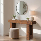 GarveeTech 63" Console Table for Entryway, Narrow Sofa Table Behind Couch, Wooden Hallway Table for Living Room, Foyer Entry Table - color: Brown-63 Inches