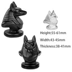 Nupuyai Hand Carved Anubis Statue for Home Decor, Natural Black Obsidian Crystal Figurine Stone Sculpture Decoration for Fengshui - style: Anubis