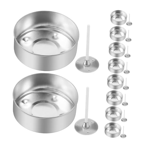 Operitacx 300 Pcs Aluminum Candle Cups with Wicks 1.49X1.49X0.55In Tea Light Containers for DIY Candle Making Home Decor Craft Projects - size: 300Pcs