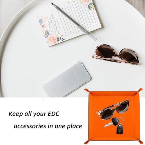 siduater Valet Tray Desktop Storage Organizer – Vegan Leather Catchall Bedside Vanity Tray Nightstand Caddy Holder for Remote Controller, Watch, Keys, Phone, Wallet, Coin, Jewelry, Stone Gray Brown - color: Stone Gray Brown