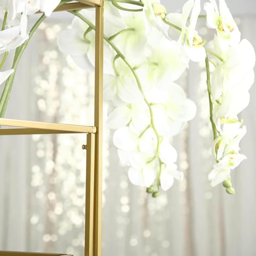 Efavormart Set of 4 Matte Gold Wedding Flower Stand Metal Vase Column Stand Geometric Centerpiece Vase - 16"| 24"| 32"| 40" - color: Gold, size: 4 Pack 16‘’24‘’32‘’40‘’