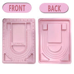 MIAO YUAN 4PCS Pink DIY Hand String Necklace Design Plates,Beaded Measuring Board Tray for Jewelry Bracelet Making,Flocking Dial Panel Tool for Beading - color: Pink