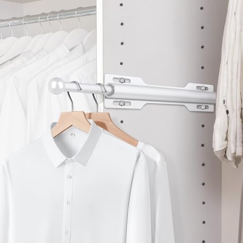12" Valet Rod for Closet Pull Out (2 Pack, White) - color: White, size: 2 Pack