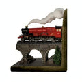 The Bradford Exchange Harry Potter The Journey to Hogworts Bookend Collection Issue #1: Hogworts Steam Locomotive Illuminated Sculptural and Meticulously Hand-Crafted 5-inches