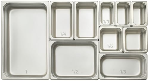 Winco SPH2 44198 Size Pan 2 1/2" (NSF), Stainless Steel, Medium