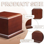 Chunful Wood Base Trophy Base DIY Square Stand Blank for Trophies Awards Trophies Figurines Cups Display Stand - color: Cherry, size: 6.5" X 6.5" X 5"