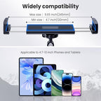 Extended Version Tablet Wall Mount Holder, 15" Aluminium Wall Mount for IPad with 360° Adjustable Rotating Base for iPad Pro Air Mini, Galaxy Tab, All 4.7-13" Phones and Tablets (Long Style) - size: Extra-Long Dual-Arm