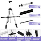 4 Pack Art Painting Artist Easel Stand Adjustable Portable Aluminum Metal Tripod Display Easel with 4 Bag Height from 20-66 Inches Tabletop Art Easel for Table-Top/Floor Drawing and Displaying,Silver