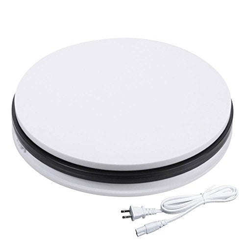 fotoconic White Electric Motorized Rotating Turntable Display Stand, 14 Inch / 35cm Diameter, 110 Lb Centric Loading for Shop Display - size: White 14", 110 Lb Max Loading
