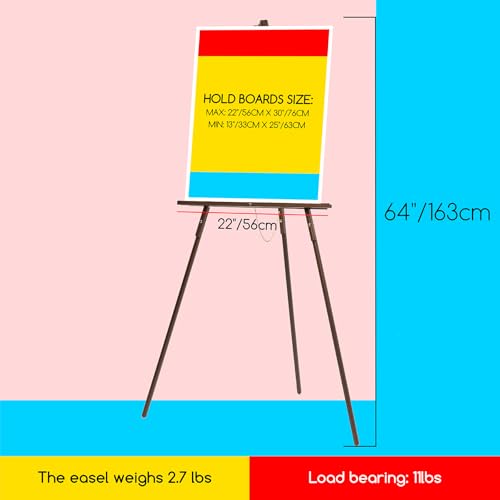 MEEDEN Easel Stand for Wedding Sign: Wood Tripod for Poster Board - Wooden Easel Standing for Display Welcome Picture - style: Walnut Color