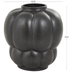 Deco 79 Ceramic Decorative Vase Wide Bubble Inspired Centerpiece Vase with Distressed Speckled Texturing, Flower Vase for Home Decoration 12" x 12" x 13", Black - size: 12" x 12" x 13"