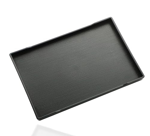 Black Serving Tray (11.8 x 8.7 inch) for Serving Accessory, Spa, Coffee, Drinks, Tea, Bar, Party, Seasoning, Perfume and Display Use. - color: Black-1 Tray, size: 11.8" x 8.7" x 0.8"