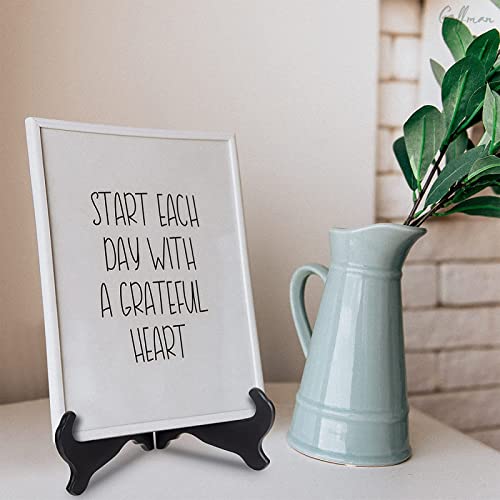 Guffman 12 Inch Wooden Display Stand - Black Wood Plate Stand Frame - Decorative Plate Holders Stands for Display Pictures, Cookbooks, Home, Birthday, Party, Table Easel Display