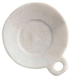 Creative Co-Op Small Marble Handle Dish, 5" x 3.5", White (DF2329) - color: White, size: 5" x 4"