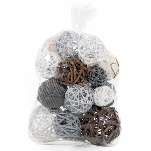 ANDALUCA Decorative Balls Vase Filler Bag with Orbs, Balls (Grey) - color: Grey