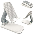 POQOD Foldable Cell Phone Stand for Desk, Fully Adjustable Phone Holder for Desk Compatible with iPhone 16 15 14 13 12 11, Nintendo Switch, All Phones, (New-White) - color: Thickened White