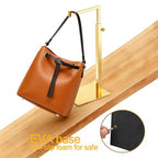 Gold Purse Display Stand, 2 Pack Handbag Display Stand Adjustable Height Stainless Steel Stability Non-slip Base,22lbs Large Bags Display Rack Luxury Purse Holder for Table Retail Closet - color: A-Gold