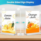 Acrylic Sign Holder 5x7, 11 Pack Clear TableTop Sign Holder-Sided, Plastic Flyer Display Holder with Vertical Base, Clear Flyer Stand Menu Table Display Holders for Restaurants Office Store Show Fair - color: Vertical 11 Pack 5x7