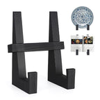 DEBETOOL Wooden Plate Stand for Display - 8.8 Inch Wooden Picture Frame Holder Decorative Tabletop Easel for Plates, Photos, Recipes | Solid Wood Durable & Space-Saving Design