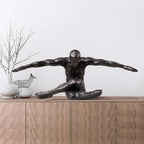 Hi-Line Gift Ltd. Stretching Human Sculpture Resin Home Decor Contempory Tabletop Ornament