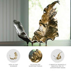 Signature Design by Ashley Darinsen Modern Metal Leaf Sculpture, Gold & Silver