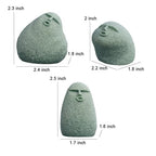 Cute Stone Primitive Man Figurine: Funny Stoneman Statue for Outdoor Decor, Carving Face Garden Home Decoration Fish Tank Ornament - Set of 3 - style: Set of 3