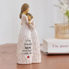 NAN ZAI NAN FANG Mother Daughter Figurine for Mom Resin Hand Painted Sculpture Birthday Valentines Christmas Mothers Day Heartfelt Gifts for Daughter Mom Mother-in-Law - style: Mother and Daughter