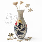 3D Puzzle Vase Unique Flower Vase for Adults Made by 160 Curved Plastic Puzzle Pieces, Vases for Flower Home Creative Gift for Parents & Housewarming - color: Kitten
