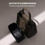 DGAZ Leather Purse Organizer For Kelly Bags,Waterproof and Lightweight,Luxury Handbag Tote in Bag Shapers, Women(KL25 Retourne,Black)