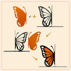 Butterfly Bookends - Decorative and Durable Bow Bookends for Home and Office, Unique and Cute Design