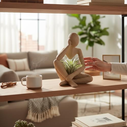 Ponder Minimalist Sculpture, Modern Abstract Home Decor, 3D Printed Art (Champagne) - color: Champagne