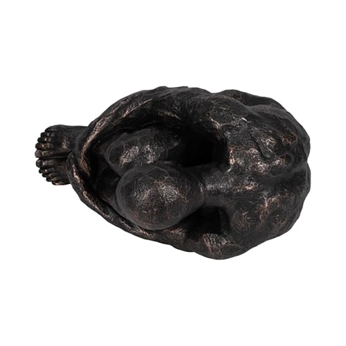 Sagebrook Home Modern Glam Resin Sculpture - Thoughtful Seated Figurine - Polyresin Metallic Bronze Finish - Elegant Home & Office Decor - Artful Accent for Living Room & Bedroom - 16" Bronze - size: 13.0" H