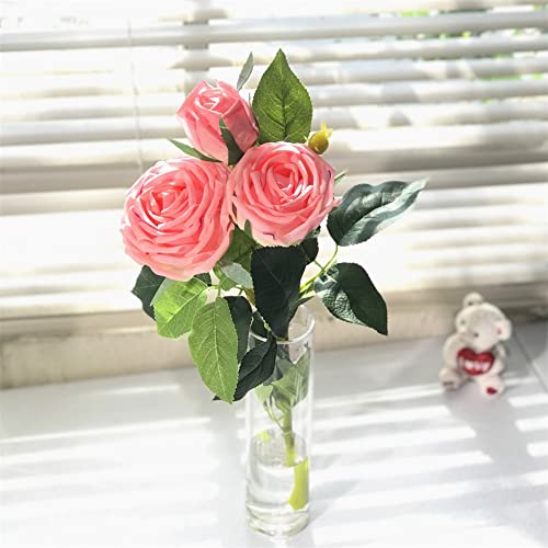Enova Floral Cylinder Glass Vase - 4 x 12 Inches Round Large Flower Vase, Tall Pillar Candle Holder, Wedding Centerpiece (1 Piece) - size: 4W x 12H