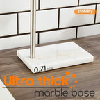 Standing Towel Rack Brushed Nickel 1-Tier Towel Bar for Bathroom Vanity Countertop with Heavy Marble Base Thicken Steady, Stainless Steel AN7002BR - color: Brushed Nickel, size: 1-Bar