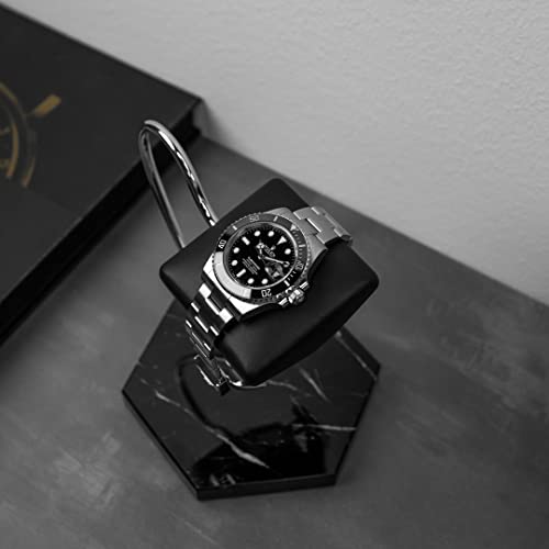LYS&LYX Watch stand watch display stand watch holder watch Handcrafted watch holder (1-black/silver/black) - color: black/silver/black