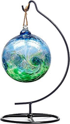 Ornament Display Stand Air Plant Stand Iron Hanging Stand Flower Pot Stand Rack Holder for Hanging Glass Globe Witch Ball Terrarium Christmas Ornament and Home Wedding Decoration (Moon shape2)