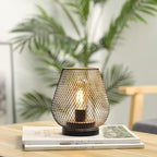 JHY DESIGN Metal Cage LED Lantern Battery Powered Cordless Accent Light with LED Great for Weddings Parties Patio Events for Indoors Outdoors - style: Single bronze egg