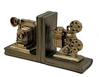 Bellaa 24971 Camera Bookends Retro Projectors Book Ends Library Bookshelves Support Decorations Crafts Study Offices Wine Cabinets Desktop