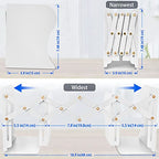 2PCS Carooyac Heavy Duty Bookends to Hold Books - Adjustable Metal Bookends for Shelves - White Book Holders - Extends up to 19 - color: White, size: 2PCS