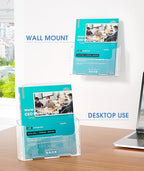 KTRIO Acrylic Brochure Holder 8.5 x 11 Clear Literature Display Stand, Plastic Flyer Holder for Trifold Brochures, Menus, Magazines, Pamphlets, Documents, Desk or Wall Mount, 2 Pack - size: 8.5" x 11", style: 2 Pack