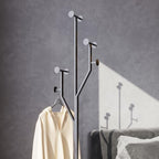 Sturdy Coat rack,Coat tree freestanding heavy duty with Marble Base,Metal standing coat rack for Bedroom,Entrance,Modern clothes hanger stand for Coats,Hats,Bags (black) - style: black-tree hook
