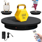 Super Heavy Duty Remote-Controlled Motorized Turntable,Motorized Rotating Display Stand,Speed-Adjustable Rotating Platform,Human 3D Scan Electric Turntable for Scan,Showcase(23.6in/Black) - size: 23.64inch/Black/700Lbs Load