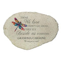Personalized Memorial Garden Stone Dragonfly Those We Love Stay Beside Us Tribute - color: Dragonfly, size: Large