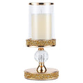 Hurricane Candle Holders for Pillar Candle, Pillar Candle Holder, Crystal Candlesticks Holder for Dining Coffee Table, Wedding,Events,Parties, Home Decor YL031SD - size: 1 crystal ball