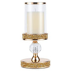 Hurricane Candle Holders for Pillar Candle, Pillar Candle Holder, Crystal Candlesticks Holder for Dining Coffee Table, Wedding,Events,Parties, Home Decor YL031SD - size: 1 crystal ball