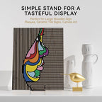 IPAME 16 Inch Heavy Duty Plate Stand (2 Pack) - Metal Display Easel for Large Plates, Picture Frames, Signs, Posters, Decorative Platters - size: 16 Inch