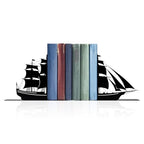 Decorative Bookends, Nautical Theme, Pirate Ship and Sailboat Design, Boys Room and Nursery Decor
