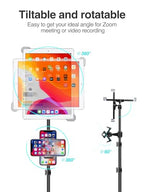 Elitehood iPad Tripod Stand, 65 Inch Height Adjustable Stand Holder with 360 Rotating Floor Tripod for 9.5-14.5 Inch Tablets - size: 9.5-14.5 inch