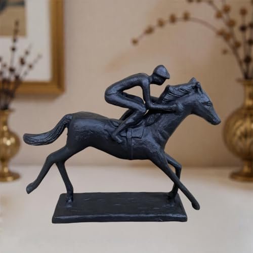 Briskfeel Iron Statue Riding a Horse Sculpture Sportsman Art Metal Hercules Ornament Figurine Metal Statue Arts Gifts Abstract Modern Accents Home and Office Decor (Ride a Horse) - color: B6 Ride a Horse