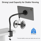 Magnetic Gooseneck Tablet Holder, iPad Desk Clamp Mount for Bed & Desk, 360 Degree Adjustable Arm, Compatible with MagSafe,Fits 4.7"-13.5" Devices, Phones, iPad Pro/Air/Mini, Kindle Fire, Galaxy Tab